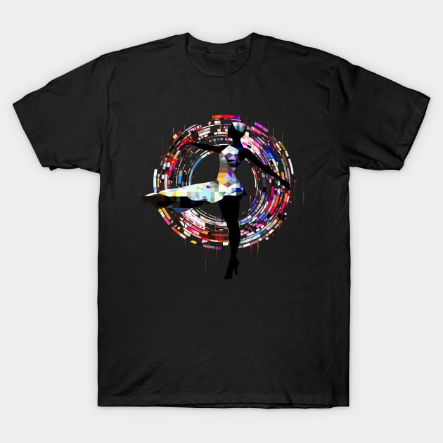 Woman Dancing Dance Performance Abstract T-Shirt by Cubebox